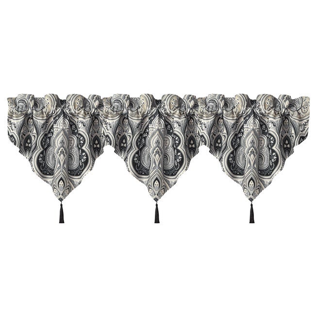 Messina Window Ascot Valance, BLACK, alternate image number null