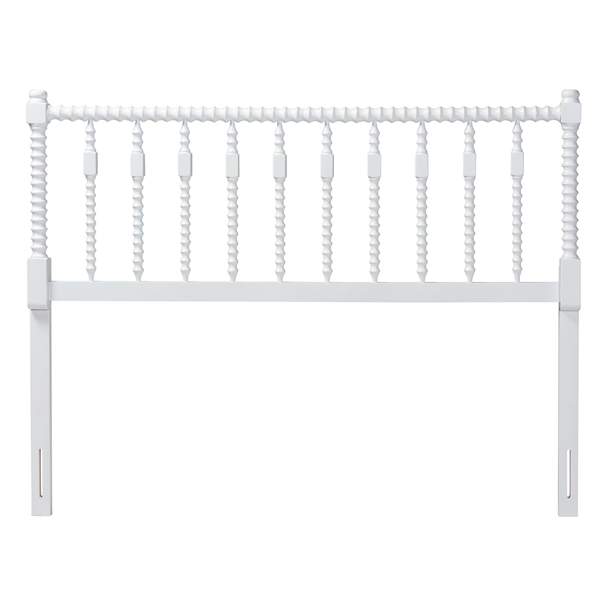 Juliette Turned Spindle Headboard, WHITE, alternate image number 2