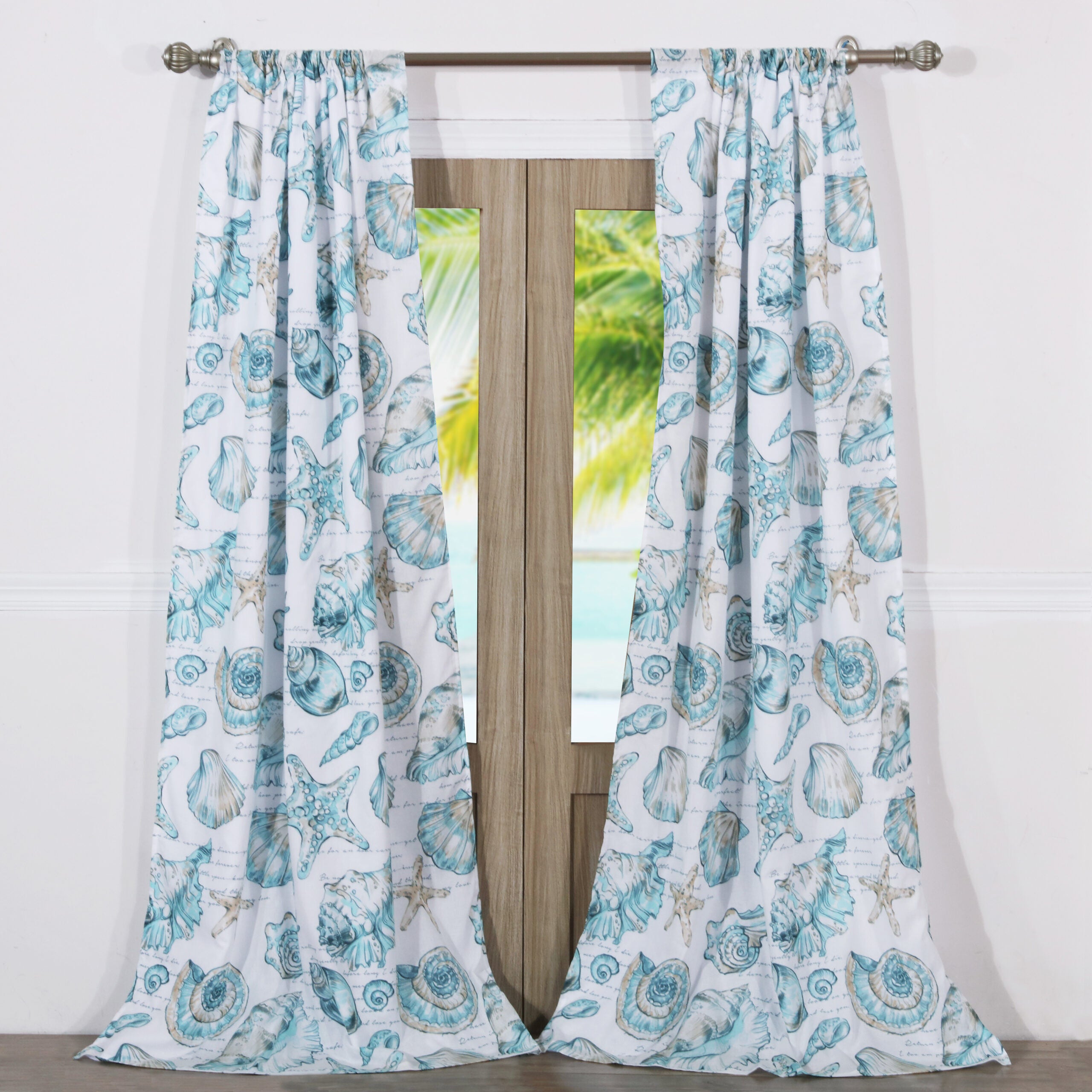Cruz Window Curtain Panels, Set of 2, 84 inches, WHITE, hi-res image number 0