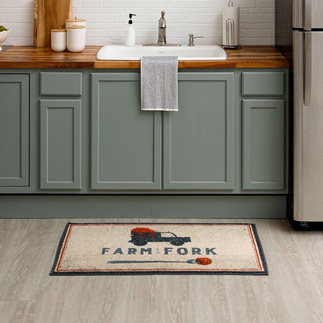 Farm To Fork Grey Kitchen Rug, , alternate image number 6