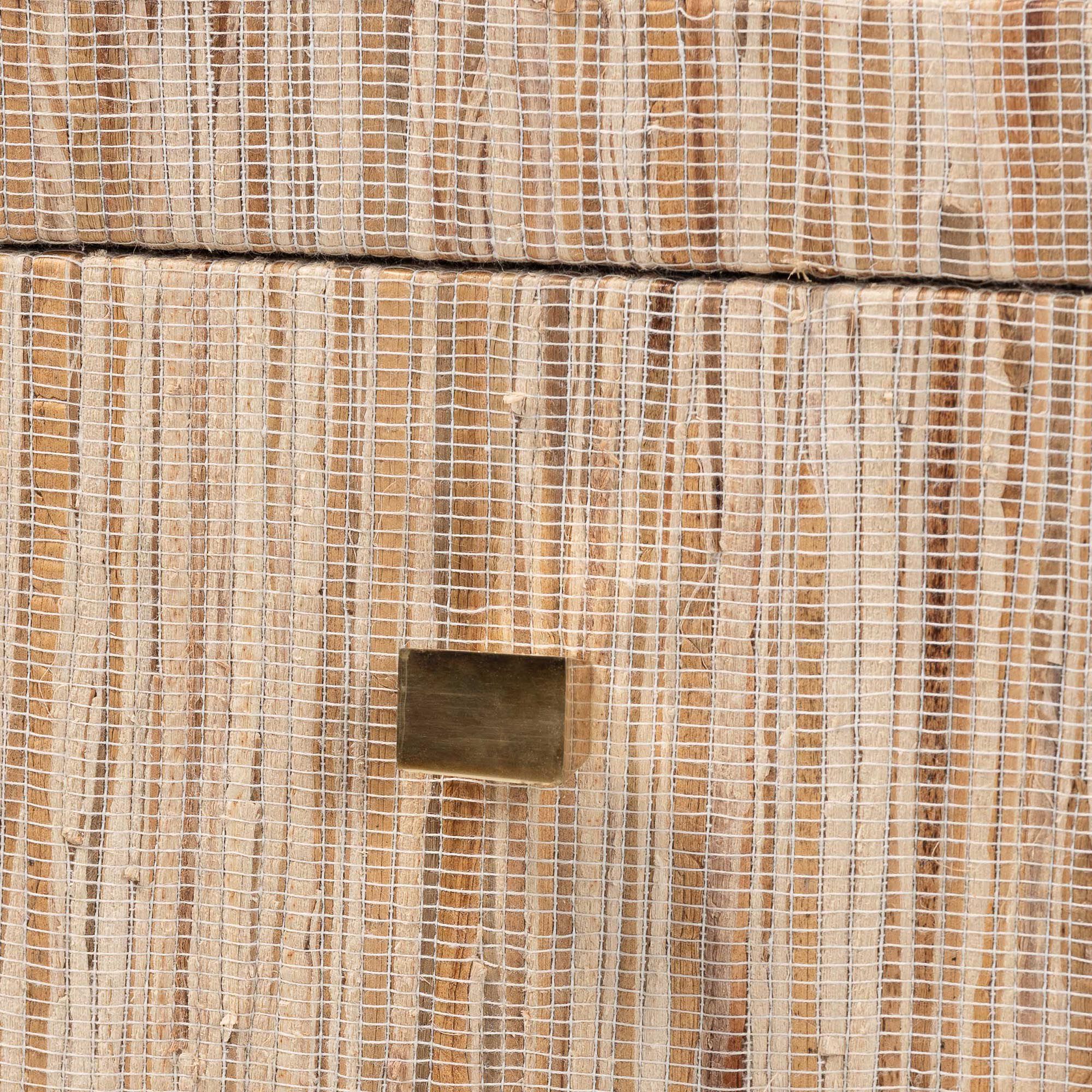 Julia Bohemian Woven Natural Grasscloth 1-Drawer Nightstand, NATURAL, alternate image number 6