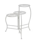 Set Of 3 White Metal Traditional Plantstand, , on-hover image number null