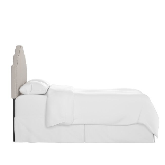 Linen Nail Button Notched Headboard, , alternate image number 2