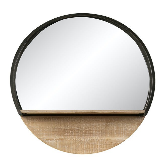 Drelling Round Wall Mirror W Shelf, , on-hover image number 1