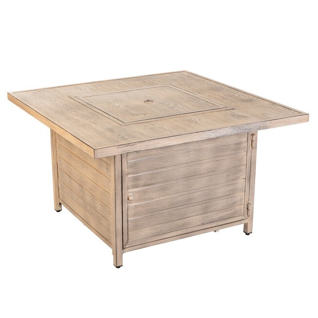 Langhorne Square Aluminum LPG Fire Pit in Driftwood, , alternate image number 3