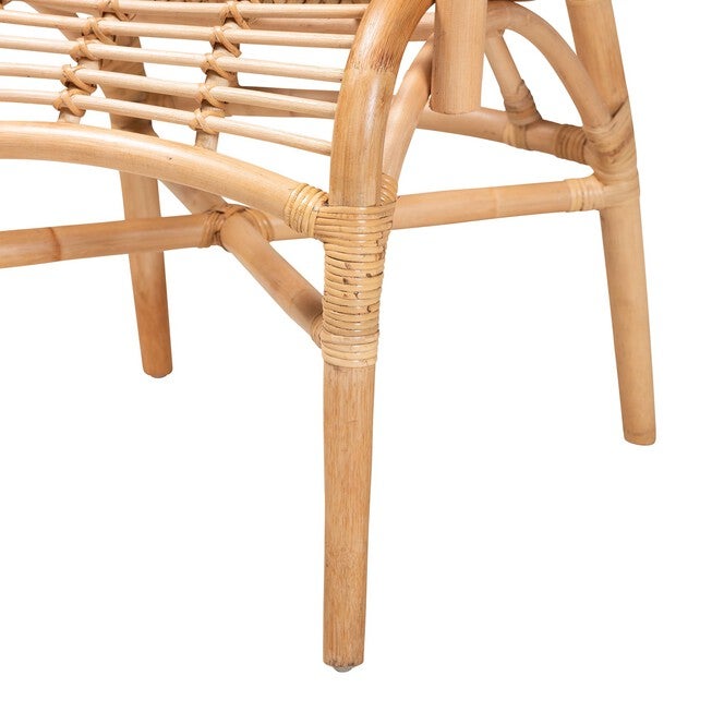Seminyak Modern Bohemian Natural Rattan Lounge Chair, , alternate image number 5