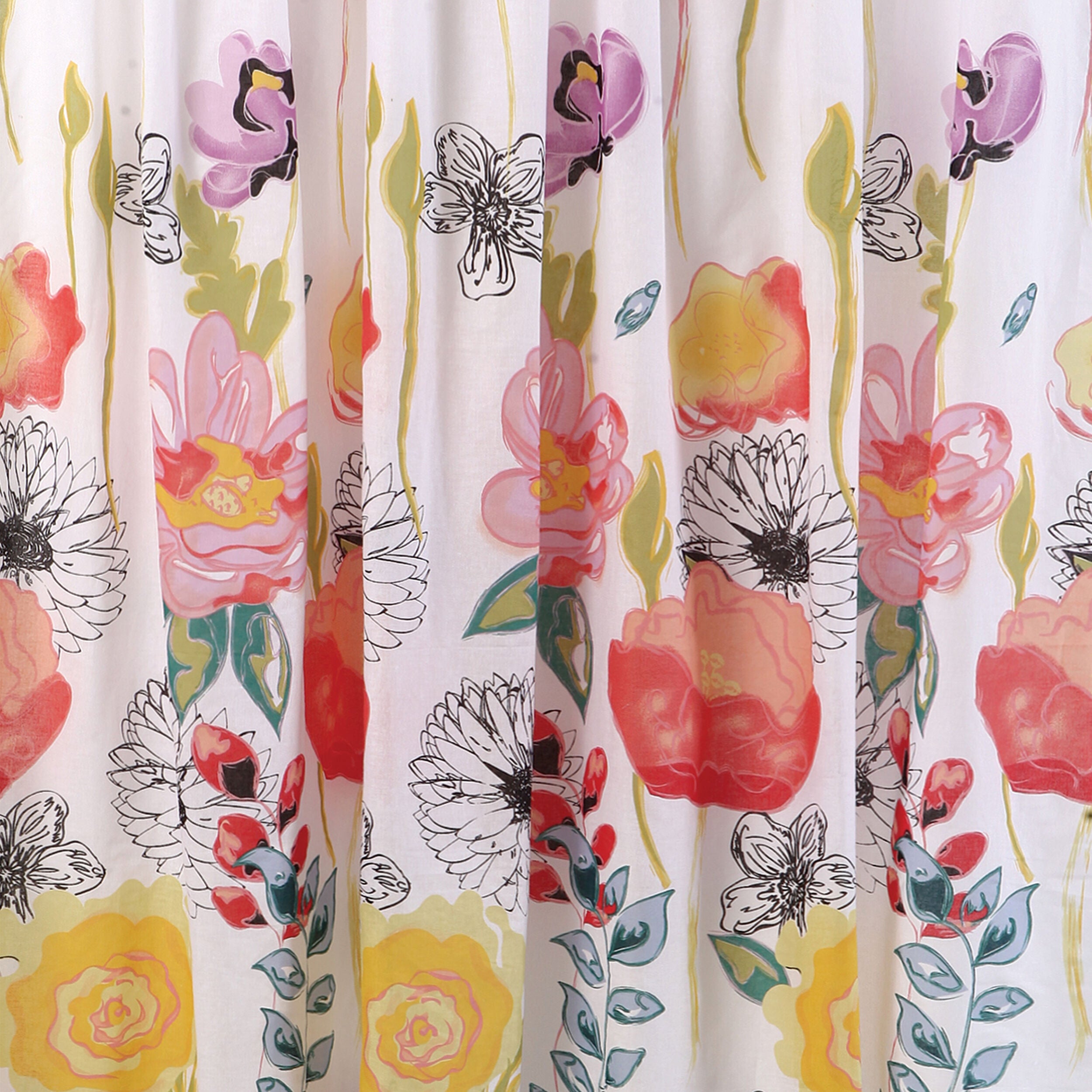 Watercolor Dream Bath and Shower Curtain, WHITE, alternate image number 2