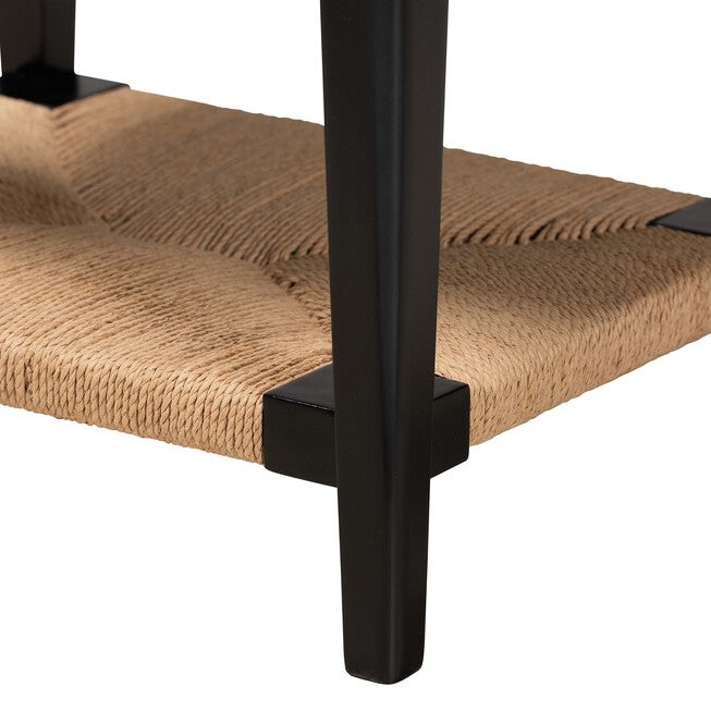 Freya Modern Bohemian Black Finished Bayur Wood End Table, , alternate image number 3