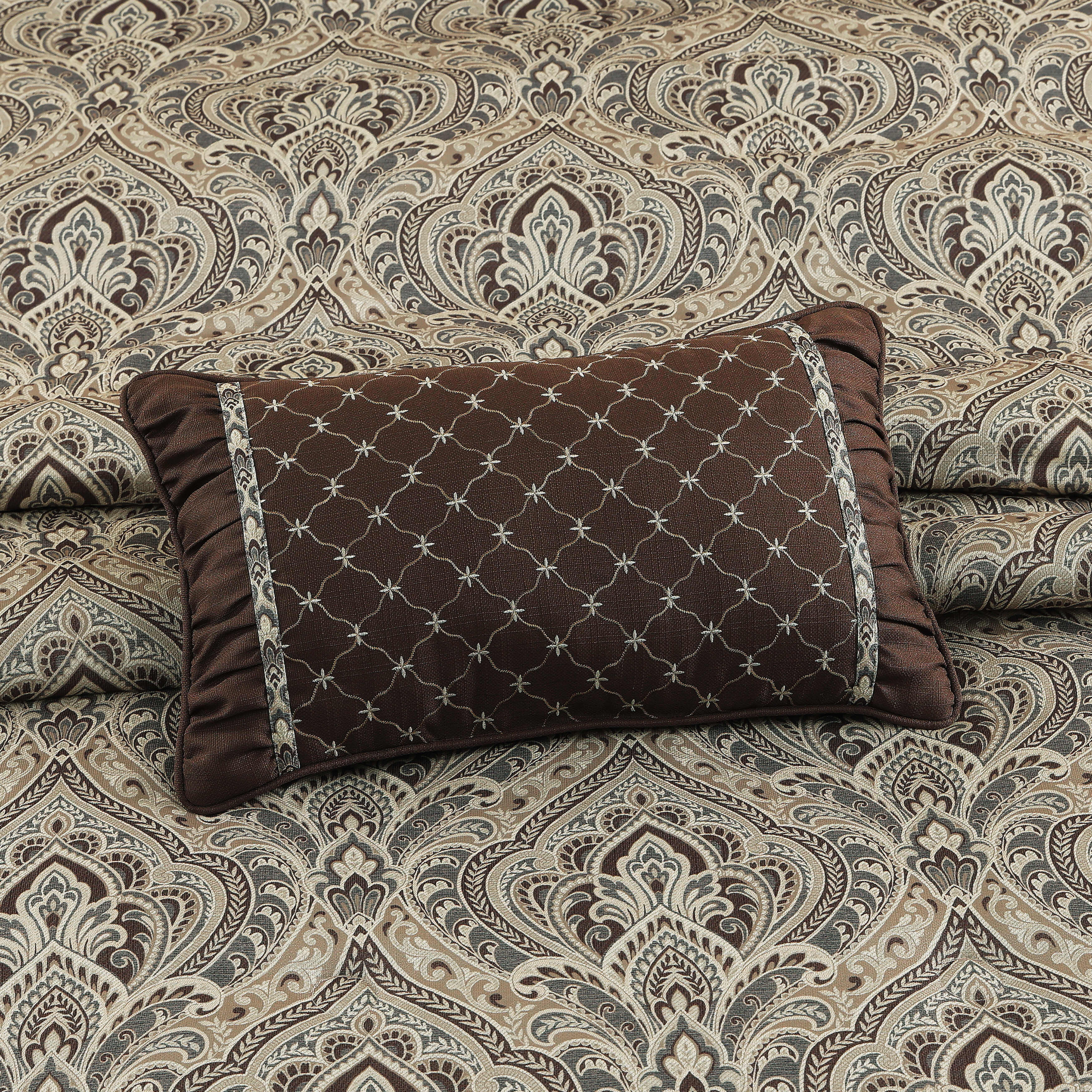 Maren Boudoir Decorative Throw Pillow, CHOCOLATE, alternate image number 1