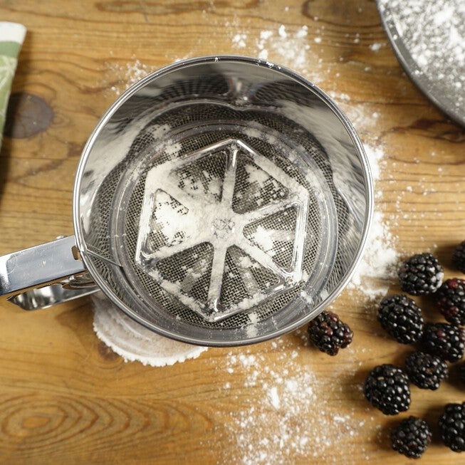 Triple Mesh Stainless Steel 5 Cup Flour Sifter, , on-hover image number 1