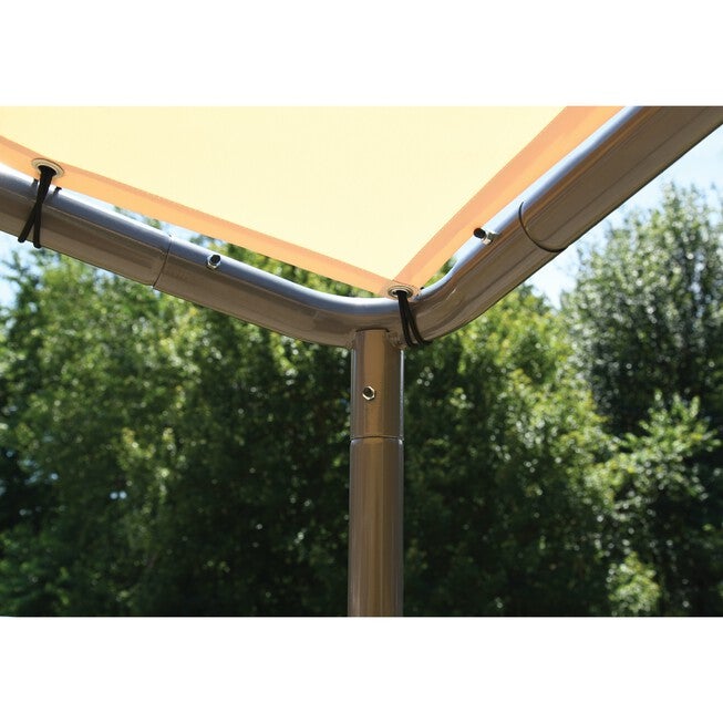 10x10 Del Ray Gazebo Canopy Charcoal Frame Tan Cover, , alternate image number 2