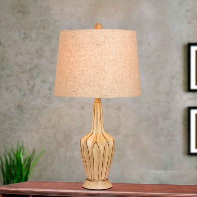 Beige Resin 26.5 inches Table Lamp, Set 2, , on-hover image number null