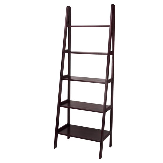 5-Shelf Ladder Bookcase-Espresso, , alternate image number null