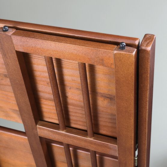 3-Shelf Folding Stackable Bookcase 27.5" Wide-Walnut, , alternate image number null