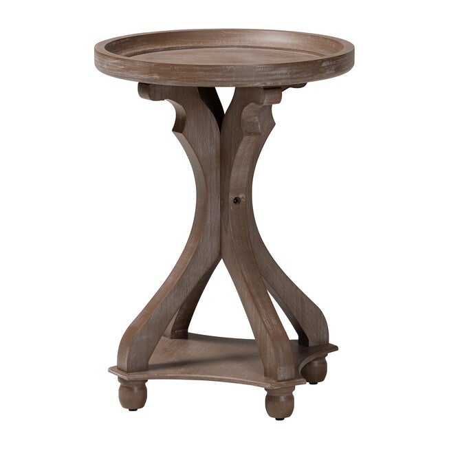 Westlyn French Country Antique Brown Wood End Table, ANTIQUE BROWN, alternate image number null