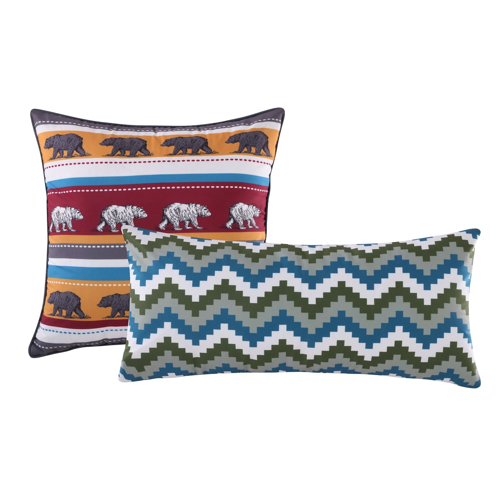 Black Bear Lodge Decorative Pillow Set, MULTI, hi-res image number 0