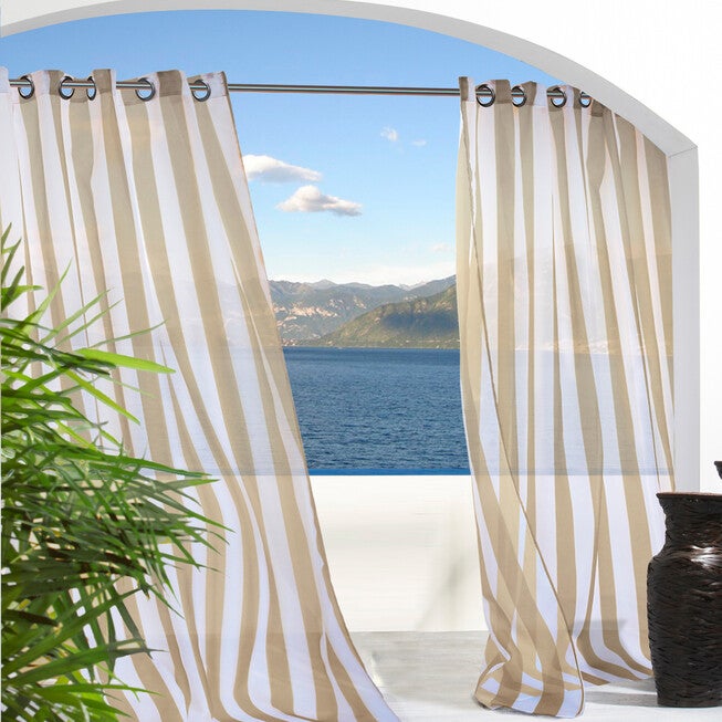 Escape Stripe Grommet Panel, KHAKI, hi-res image number null