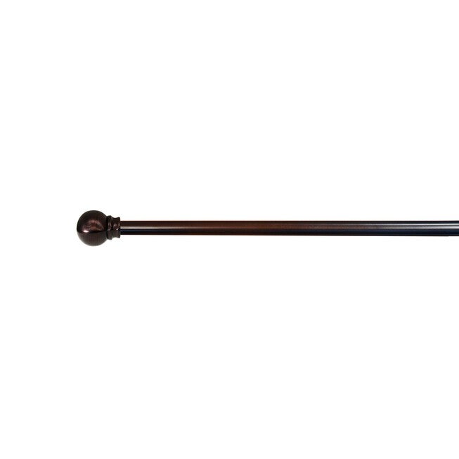 28 inches-48 inches Rod set with Ball Finial, EXPRESSO, hi-res image number 0
