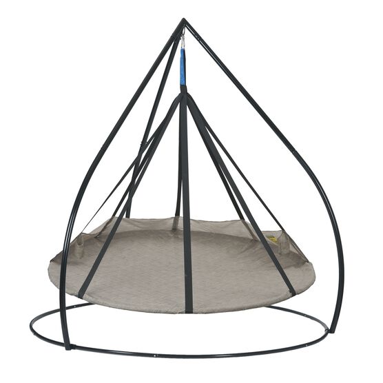 7ft dia Hammock Flying Saucer Hanging Chair Set W/ Stand, GRAY, hi-res image number null