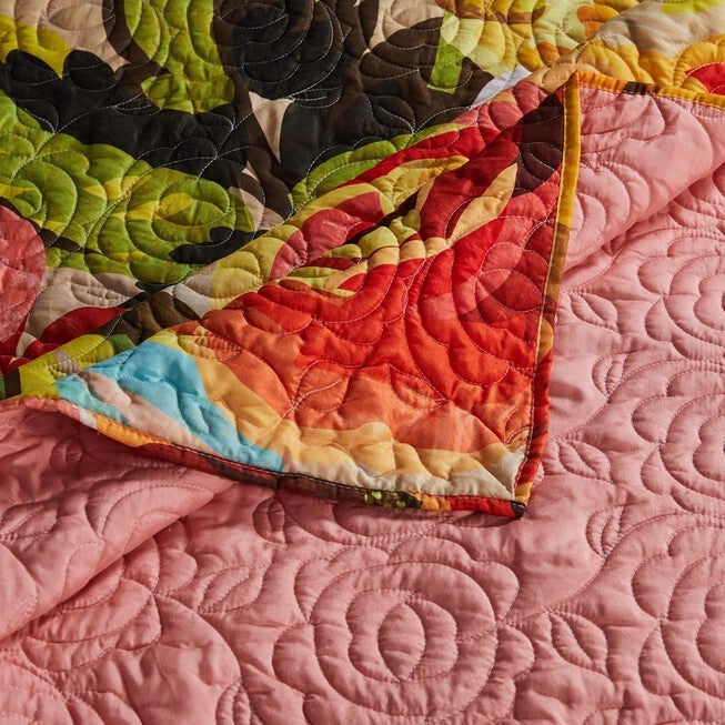 Senna Boho Floral Quilt And Pillow Sham Set, , alternate image number 2