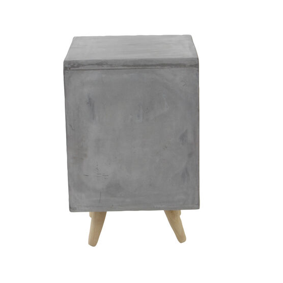 Grey Fiber Clay Industrial Outdoor Accent Table, , alternate image number null