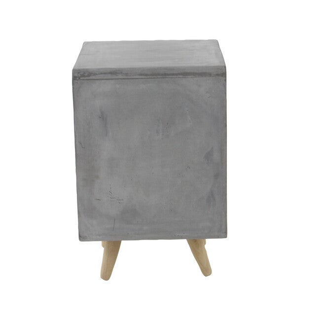 Grey Fiber Clay Industrial Outdoor Accent Table, , alternate image number 2