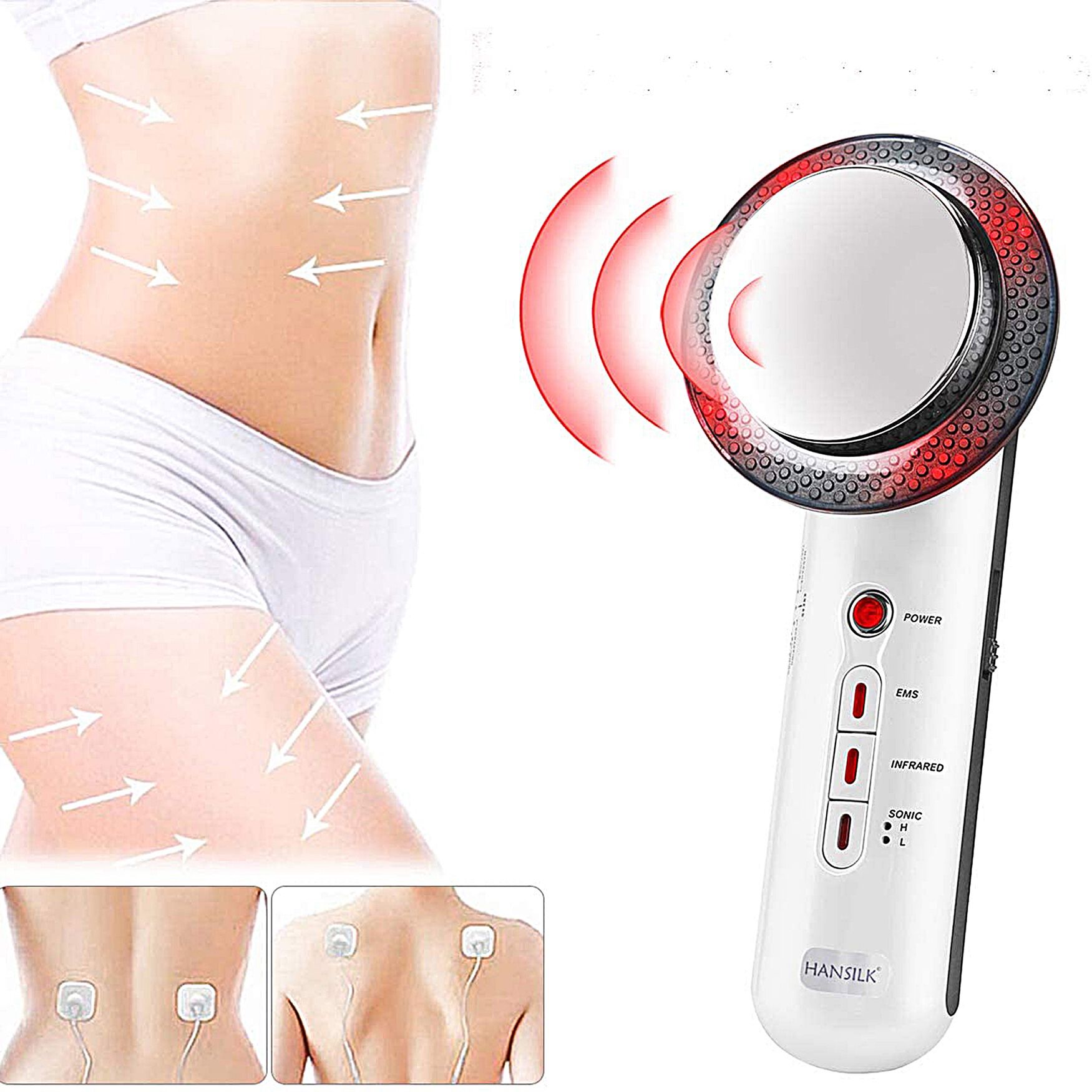 Ultrasonique 3 In 1 Cavitation Slimming Device W/ Conductive Gel Beauty Tools, , alternate image number 2