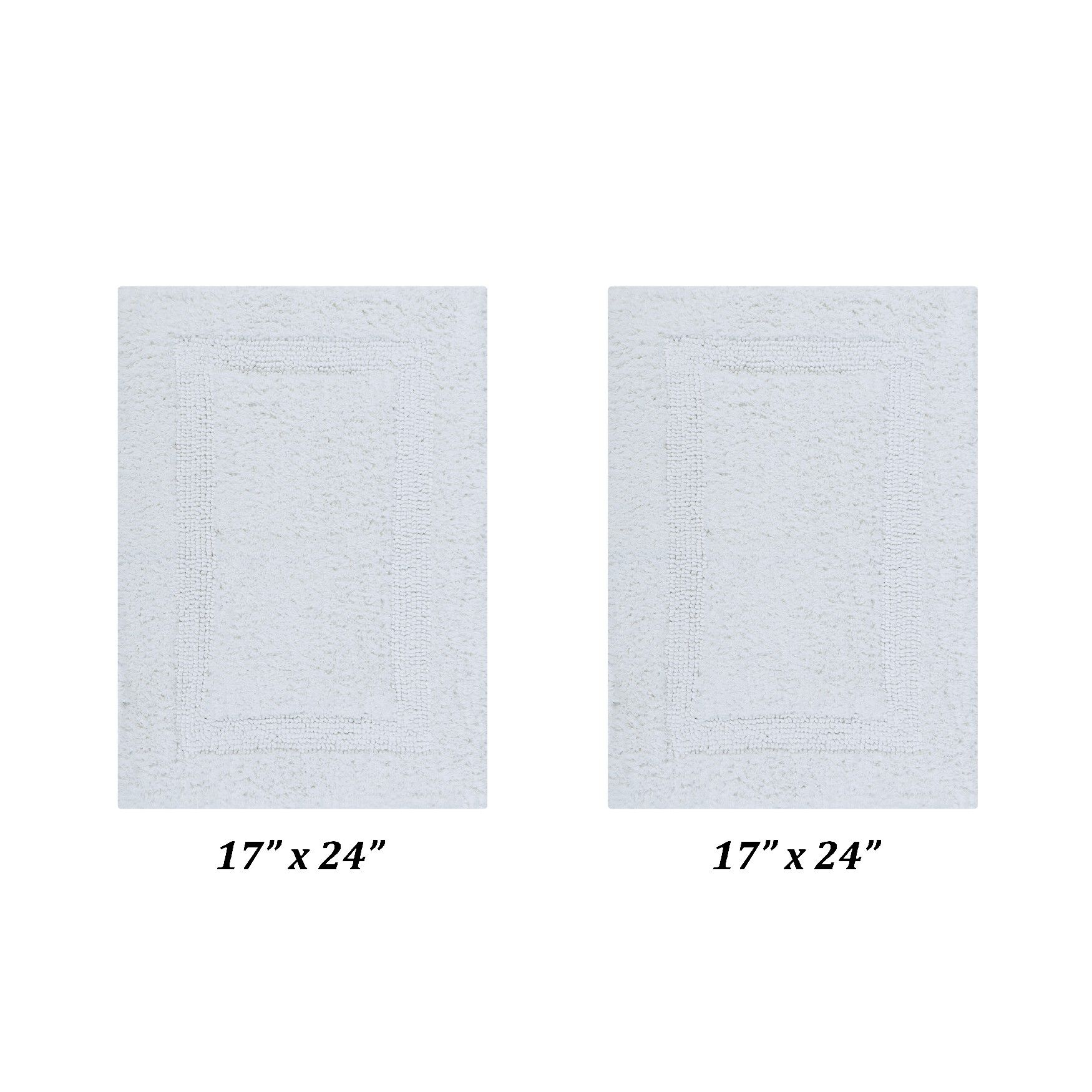 Lux Collections Rug 2 Piece Set (17 inches X 24 inches | 17 inches X 24 inches), WHITE, hi-res image number 0