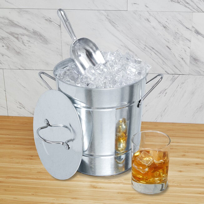 Galvanized Metal Ice Bucket, , on-hover image number null