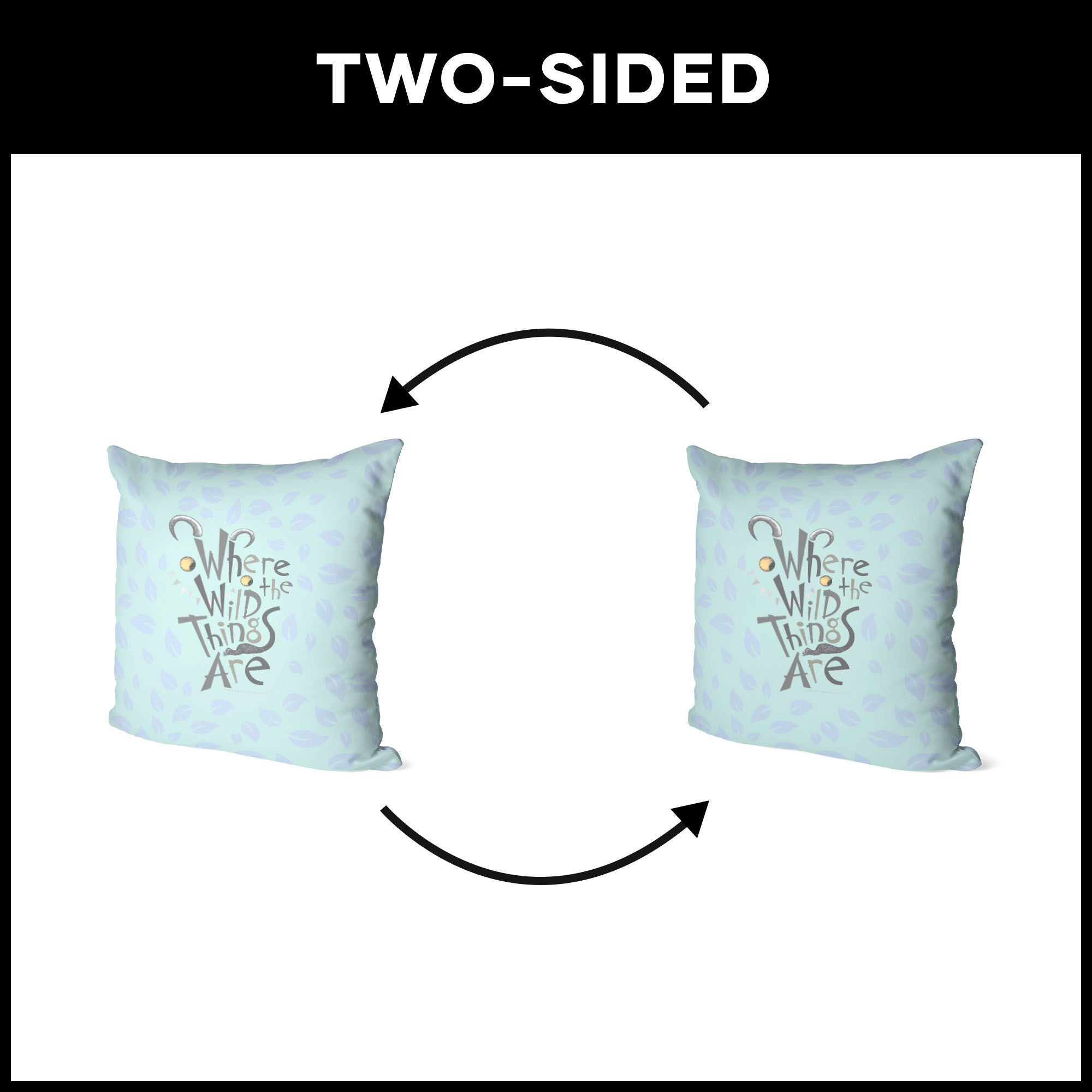 Warner Bros. Where the Wild Things Are In the Leaves Throw Pillow 18X18 Inches, BLUE, alternate image number 5