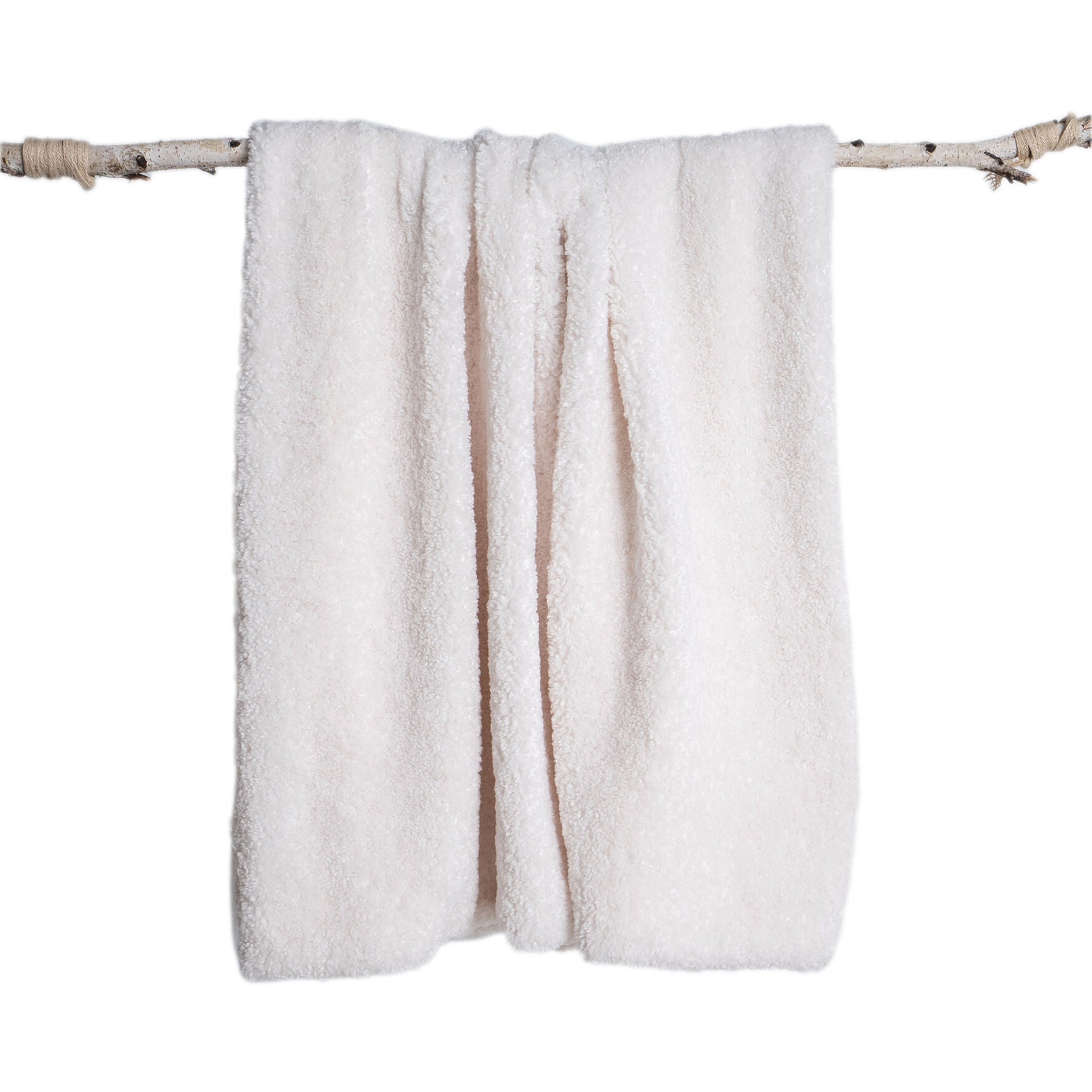 Teddy Sherpalux Plush Solid Throw & Pillow Set, WHITE, hi-res image number 0