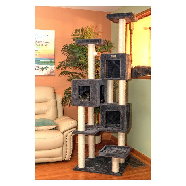 Armarkat Real Wood Griant Cat Tower With Condos For Multiple Cats A8104 Cat Tree, , on-hover image number null