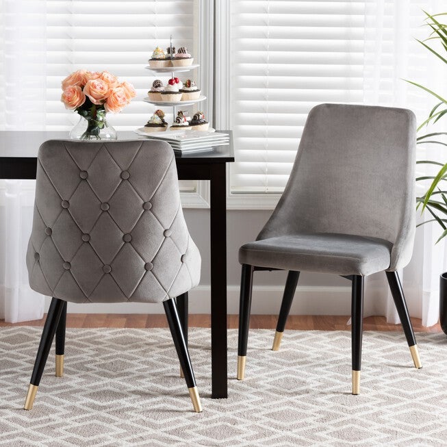 Giada Contemporary Glam And Luxe 2-Piece Dining Chair Set, , alternate image number null