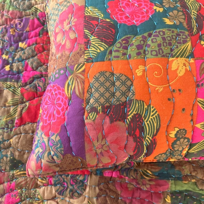 Floral Quilted Bedspread, , alternate image number null