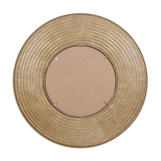 Gold Metal Contemporary Wall Mirror, , on-hover image number null