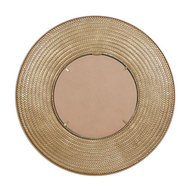 Gold Metal Contemporary Wall Mirror, , on-hover image number 1