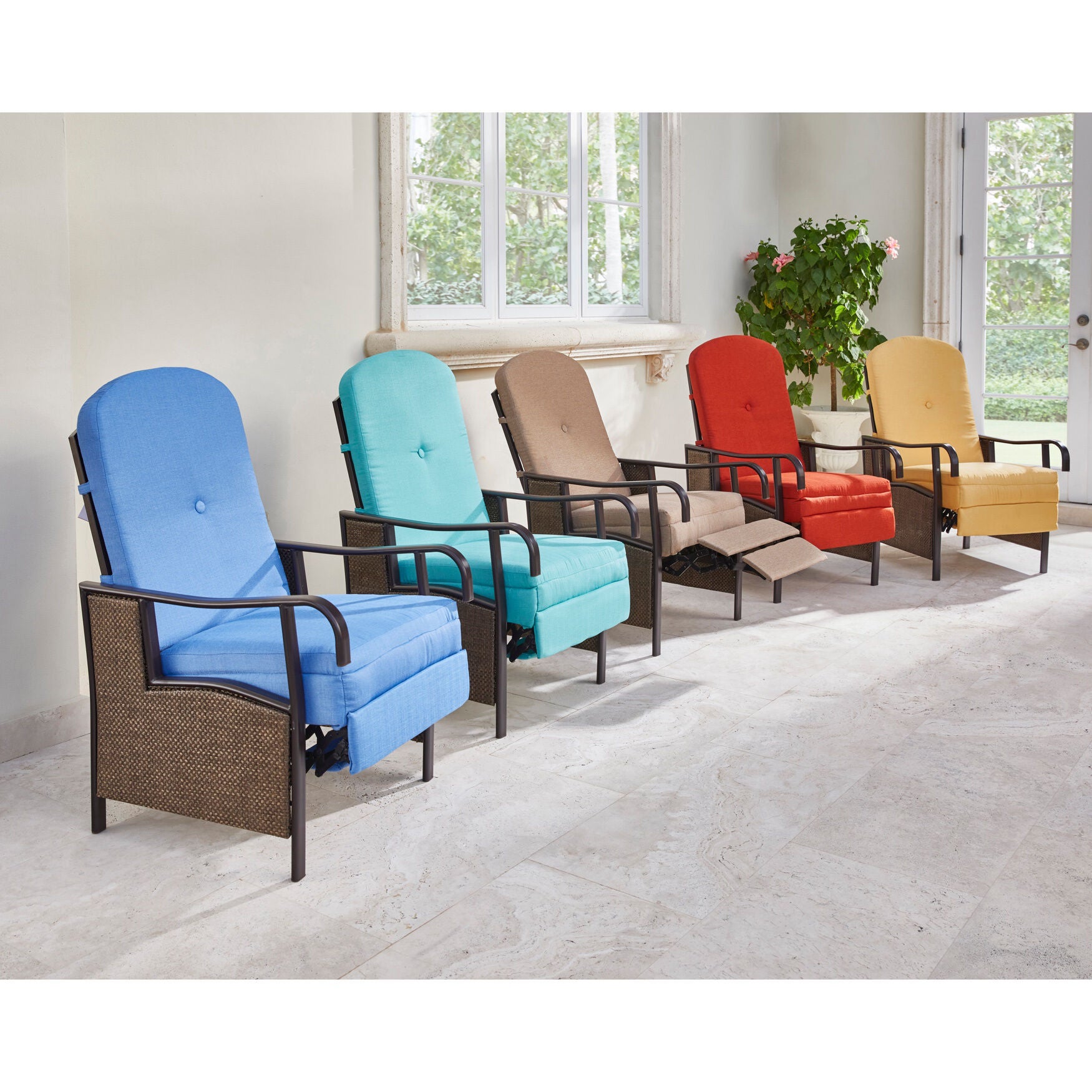 Outdoor Recliner with Dual Position Mechanism Pool King Size