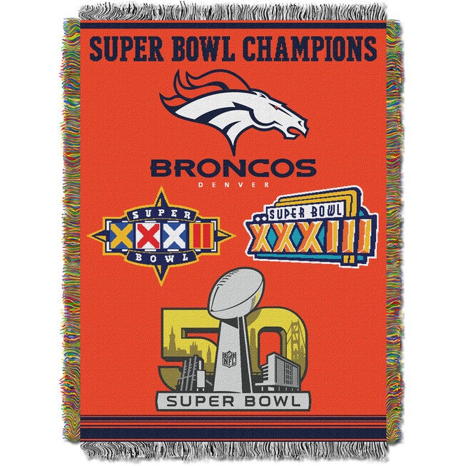 Broncos Commemorative Series Throw, MULTI, hi-res image number 0