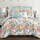 Lush Décor Sydney Comforter Blue/Yellow 7Pc Set, BLUE YELLOW, hi-res image number null