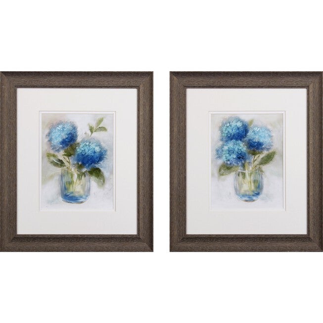 Bedazzled In Blue Framed Wall Décor, Set Of 2, BLUE, hi-res image number 0