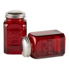 Retro Glass Salt & Pepper Set - Red, , alternate image number null
