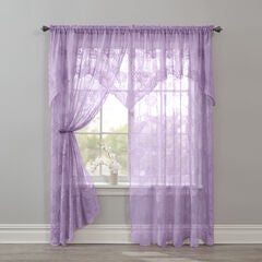 Ella Floral Lace Panel with Attached Valance