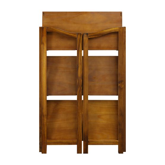 Stratford 3-Shelf Folding Bookcase-Warm Brown, , alternate image number null
