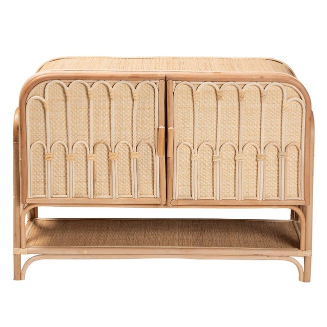 Gitano Bohemian Natural Rattan 2-Door Storage Cabinet, , alternate image number 2