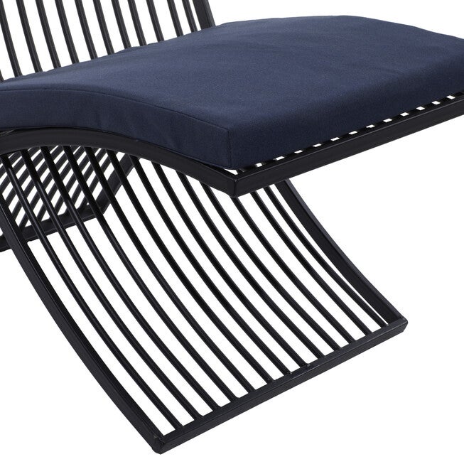 Set Of 3 Black Metal Eclectic Outdoor Seating Set, , alternate image number 7