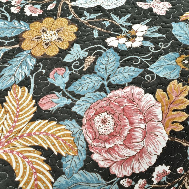 Lush Décor Sydney Quilt Black/Blue 3Pc Set, , alternate image number null