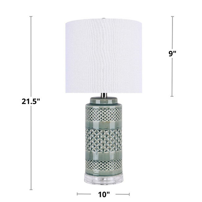Casa 21 inches Ceramic Table Lamp - Set Of 2, , alternate image number null