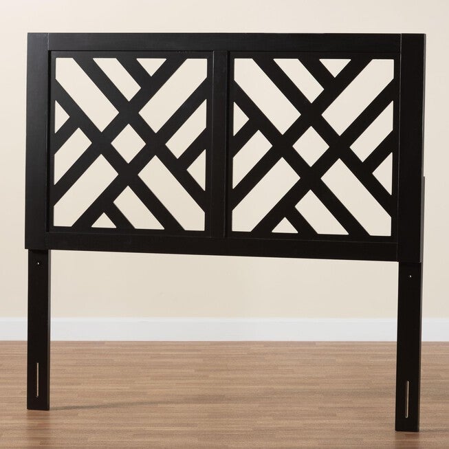 Aliya Modern Dark Brown Finished Wood Queen Size Headboard, ESPRESSO BROWN, alternate image number null