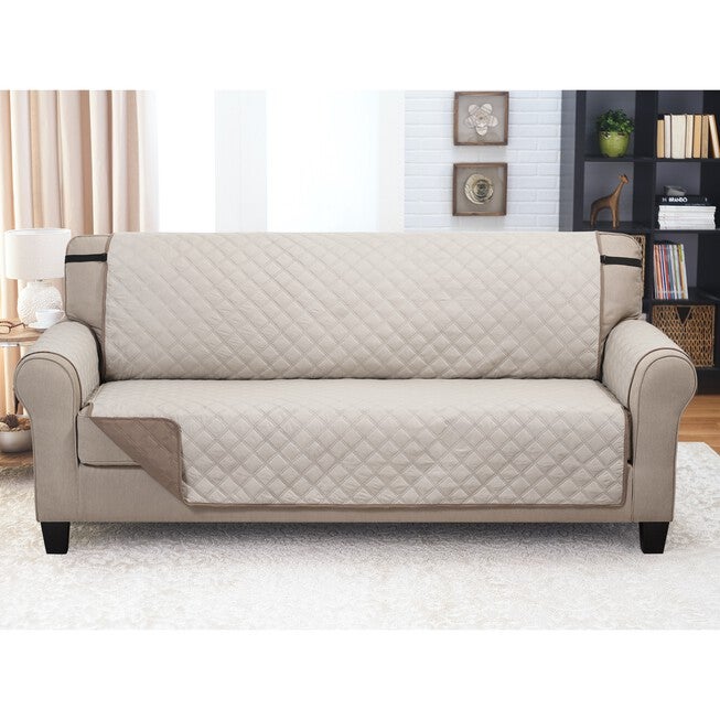 Solid Reversible Quilted Sofa Furniture Protector, , alternate image number null