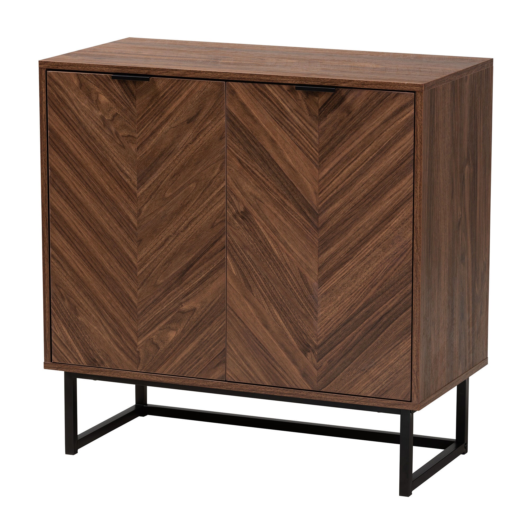 Sadia Modern Walnut Brown Finished Wood Storage Cabinet, BROWN, alternate image number 2